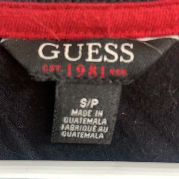 GUESS long sleeve black top - Picture 2 of 2